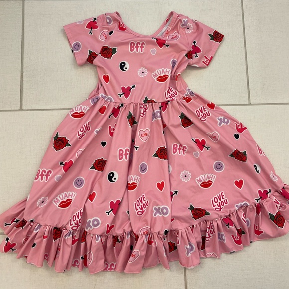 Little Stocking Co Valentines Twirl Dress 8 - Picture 1 of 3